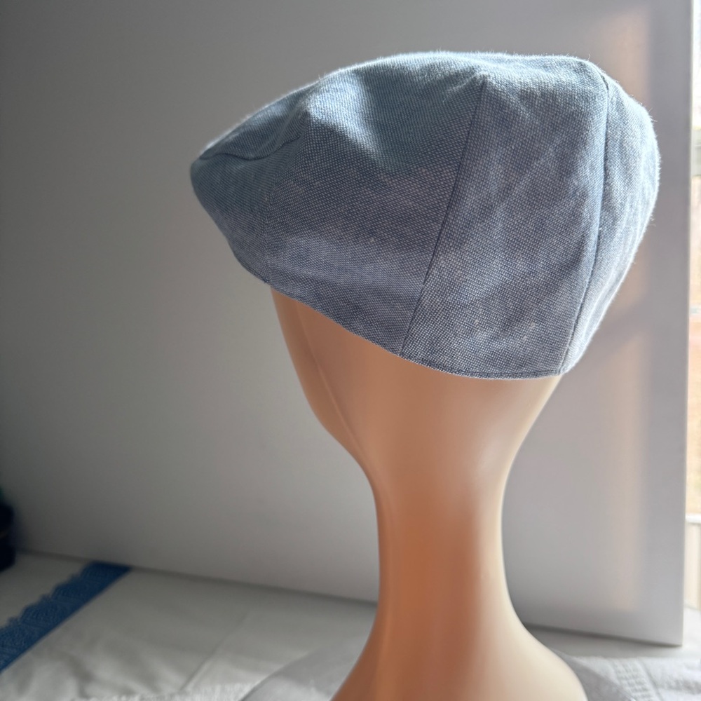 Borges & Scott The Sammy Irish Linen Flat Cap Light Blue Size Small 56cm Newsboy - Picture 6 of 14
